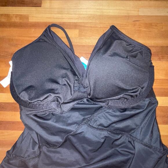 Coco Reef Contours Sterling Bra-Sized One-Piece Swimsuit black US 12/36C/D - Picture 6 of 10